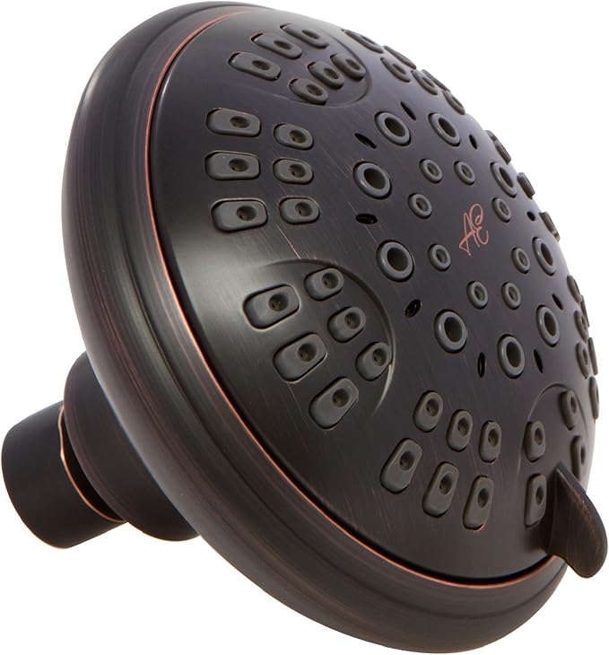 6 Function Adjustable Luxury Shower Head - High Pressure Boosting, Wall Mount, Bathroom Showerhead For Low Flow Showers, 2.5 GPM - Oil-Rubbed Bronze