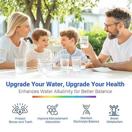 LCF Alkaline Countertop Water Filter, 𝐒𝐢𝐥𝐯𝐞𝐫 𝐈𝐨𝐧𝐬 Enhanced 6-Stage Stainless Steel Water Filter for Sink Faucet, Reduces Heavy Metals, Bad Taste & 99% Chlorine, 16,000 Gallons(2 Filters) - AquaVibe