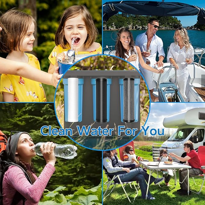Upgrade Replacement Filter Set for ClearSource Ultra 3-Canister System – 3-Stage Filtration, High Efficiency, Compatible with ClearSource Ultra RV Filtration System