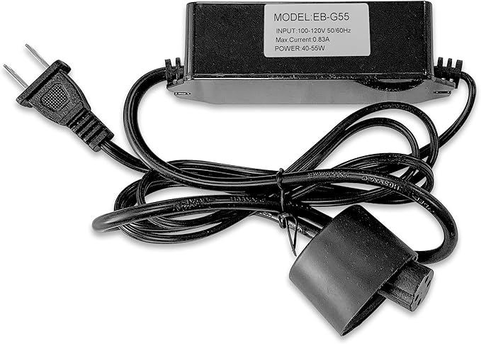 RONAQUA 100-120V 55W Electronic Ballast for 12GPM UV Water Sterilizer with Four Prong Connection to Lamp and Green/Red Indicator Light