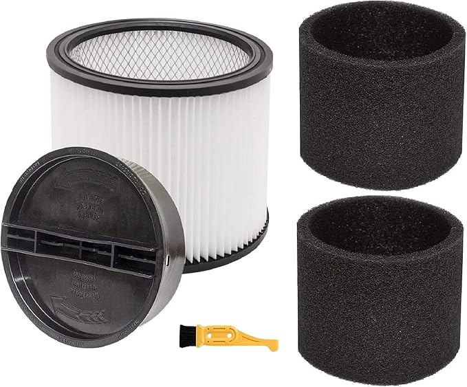 Replacement Filter Compatible with Shop-Vac 90304 90350 90333 90585, 2PCS Foam Sleeve, fits most Wet/Dry Vacuum Cleaners 5 Gallon and above - AquaVibe