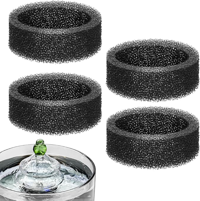 All-Glass Cat Water Fountain, 3.2L/108oz Glass Pet Fountain with LED Light, Automatic Water Dispenser for Cats (4pcs Filters)