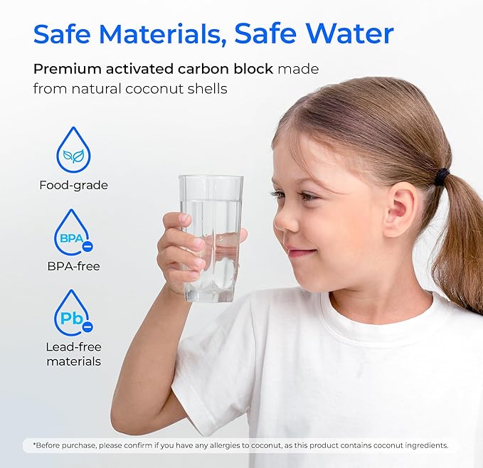 Waterdrop FQK2J Under Sink Water Filter, Replacement for GE FQK2J, FQK1K, 1350 Gallons Dual Flow Drinking Water Replacement Filters (4 Count)