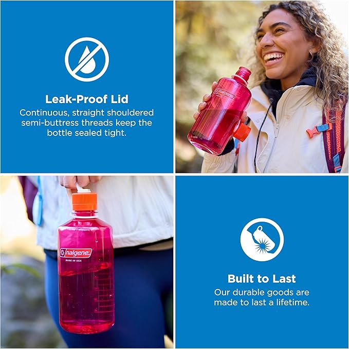 Nalgene 32 oz Narrow Mouth Water Bottle | BPA-Free, Durable & Leak Proof, Lightweight Bottle for Gym, Office & Travel, Trout