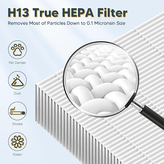 Improvedhand HPA300 Filter Replacement for Honey-Well & Replacement Filter R Compatible with HPA300 HPA304 HPA5300 HPA8350 HPA300VP (6 True H13 Filters)