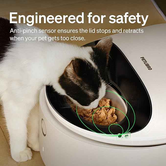 PETLIBRO Automatic Cat Feeder Wet Food with Stainless Steel Bowl, Refrigerated Auto Cat Feeder with Semiconductor Cooling, 3 Fresh Meals for 3 Days, App-Controlled Pet Food Dispenser, Easy to Clean