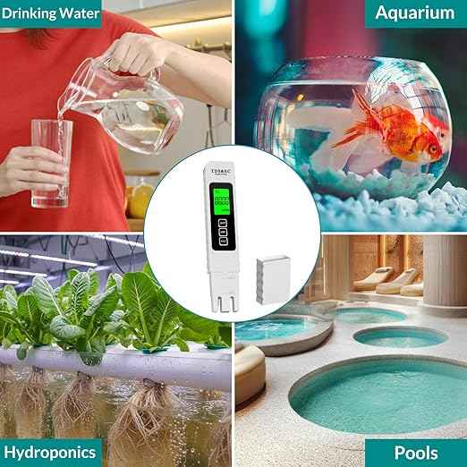 TDS/EC/Temperature(°C,°F) 4-in-1Water Meter, Portable Digital Water Tester for Drinking Water, Hydroponics, Aquariums, Pool | 0-9999 ppm Meter | Backlit LCD (4IN1)