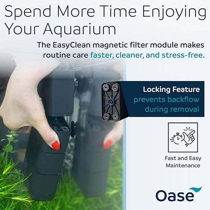 OASE EcoFlow 60 Internal Aquarium Filter, for Freshwater and Saltwater Tanks Up to 15 Gallons, Quiet, Customizable Water Flow, Multi-Stage Filtration - AquaVibe