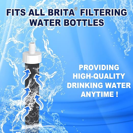 Brita 2in1 Water Bottle Filter & Mouthpiece Replacement - 2pcs Filter & 2pcs Bite Valve