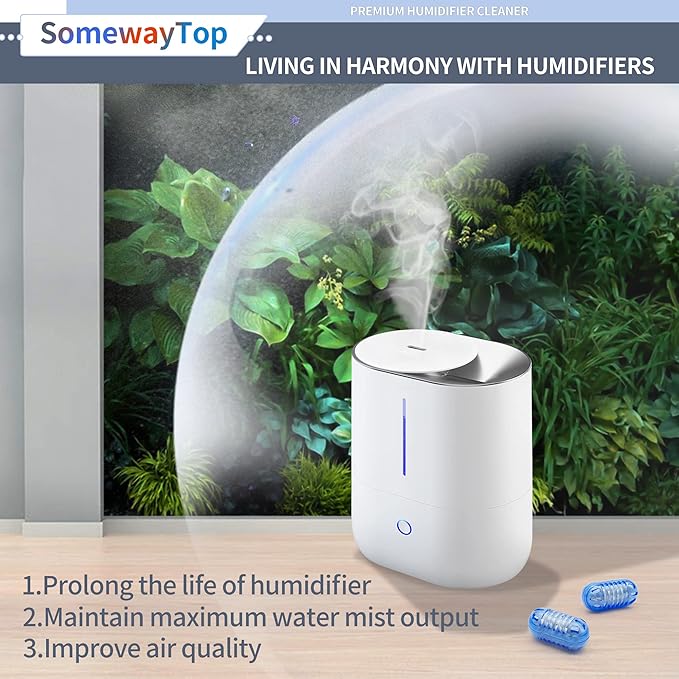 [2025 VER] 20X Humidifier Cleaner, Demineralization Cartridge for Humidifier Compatible with Protec Demineralization Cleaning Ball, Homedics Filter Replacement & Humid Clean Cartridge