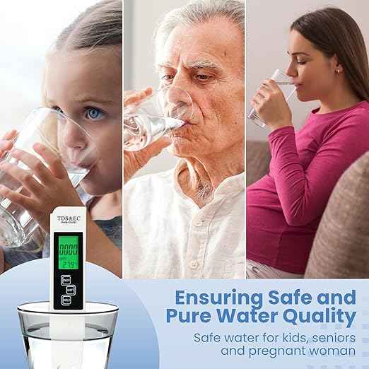 All-New 2026 TDS Meter Digital Water Tester – 4-in-1 Accurate & Reliable TDS, EC & Temperature Meter (°C, °F) 0-9990 ppm, Ideal for Drinking Water, Aquariums, Hydroponics, RO/DI Systems & More