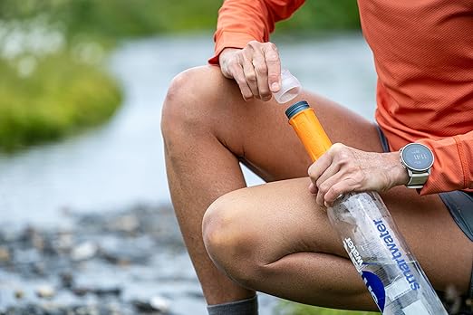 Platypus Quickdraw Ultralight Backpacking Water Filter, Orange