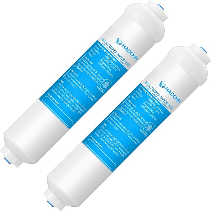 Inline Water Filter for Ice Maker and Refrigerator,1/4
