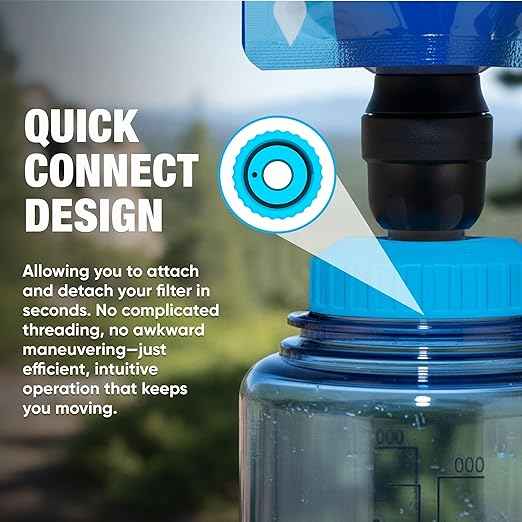 Nalgene Wide Mouth Compatible Water Filter Adapter for Sawyer Squeeze – Leak‑Proof, Fast‑Connect, Lightweight Hydration System Upgrade for Camping, Hiking & Outdoor Adventures