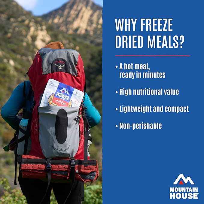 Mountain House Emergency Meal Assortment Kits, Freeze-Dried Survival Food Kit for Disaster Preparedness & Long-Term Storage, 30-Year Shelf Life