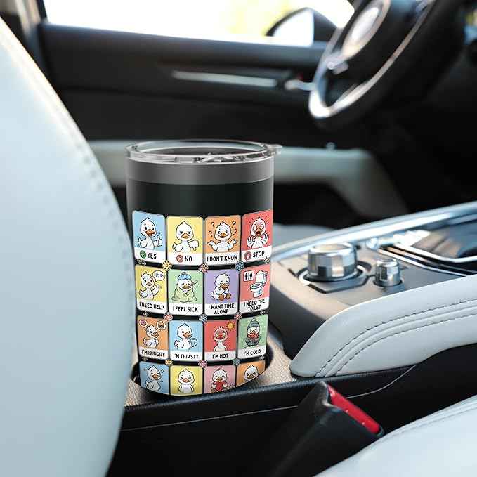 Autism ACC Communication Non Verbal Love Silly Goose Cute Stainless Steel Insulated Tumbler