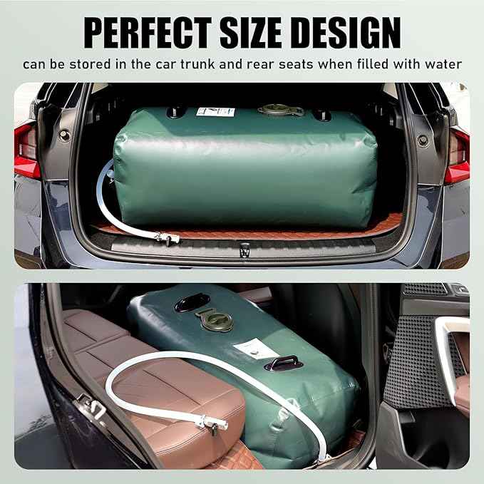 Drinking Water Storage Container,Portable Water Storage Bladder, RV Foldable Water Tank, Can Be Used for Storing Drinking Water, Camping, Traveling, Wilderness Survival Patrols, Etc.