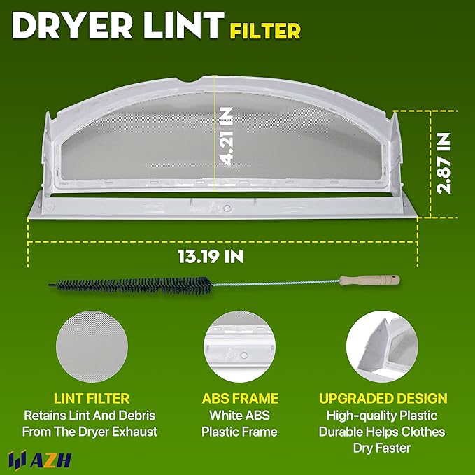 AZH Dryer Lint Screen Filter Replacement For GE DX4500EEOWW DBSR463EG0WW DBSR463EG1WW DBSR463EG5W GTDP220GF5WW DX4500EA1WW DX2300EE1WW DHDSR46EE0WW DBXR463ED1WW DJXR433EC3WW DBXR453ET3WW