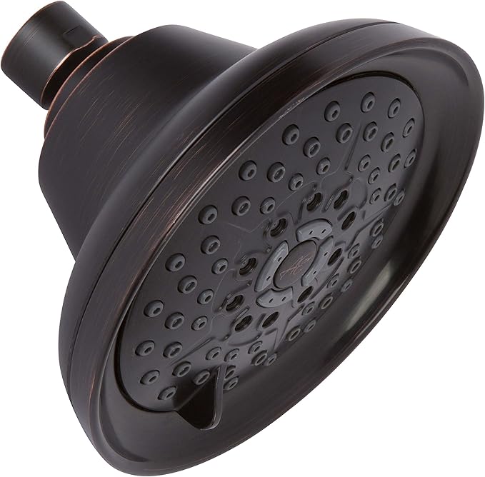Massage Shower Head With Mist - High Pressure Boosting, Multi-Function, Massaging Rainfall Showerhead For Low Flow Showers & Adjustable Water Saving Nozzle, 2.5 GPM - Oil-Rubbed Bronze - AquaVibe