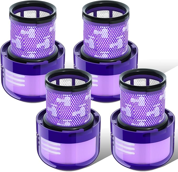 Vacuum Filter Replacement Parts Compatible with V11 Torque Drive & V15 Detect Submarine Vacuums, Compare to Part 970013-02 (4 Pack) - AquaVibe