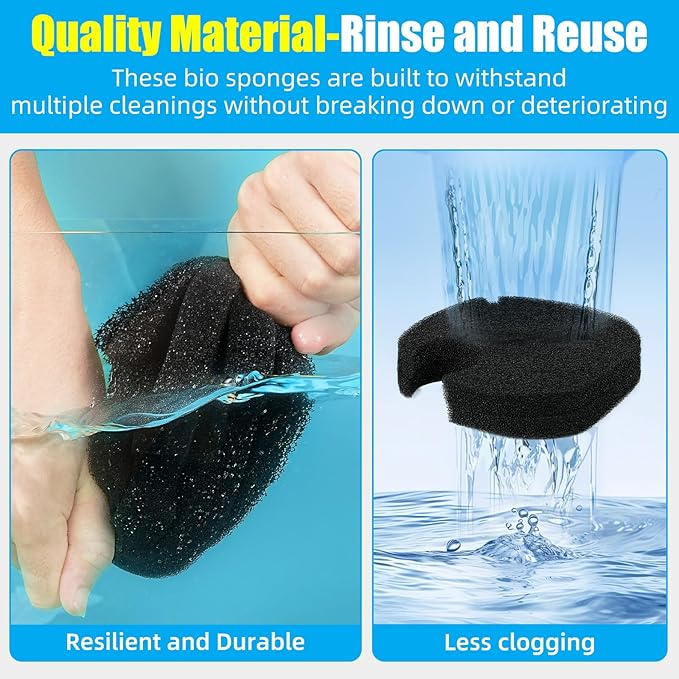 AQUANEAT 8 pcs Replacement Canister Filter Pads Compatible with AMOSIJOY/PONDFORSE 172/225/265GPH Aquarium Filter Media Generic Floss - AquaVibe