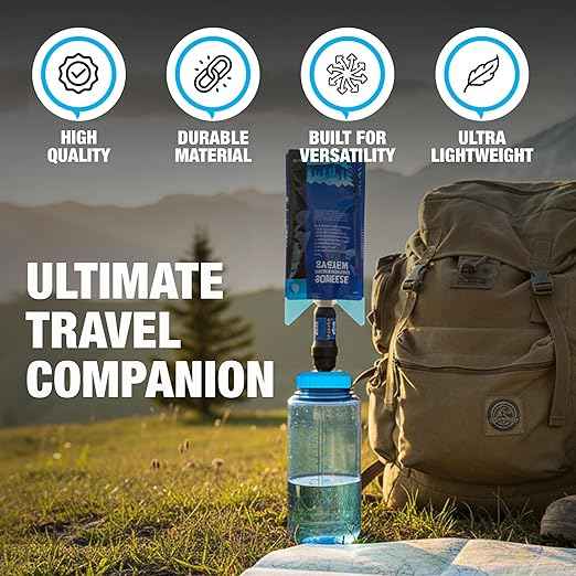 Nalgene Wide Mouth Compatible Water Filter Adapter for Sawyer Squeeze – Leak‑Proof, Fast‑Connect, Lightweight Hydration System Upgrade for Camping, Hiking & Outdoor Adventures