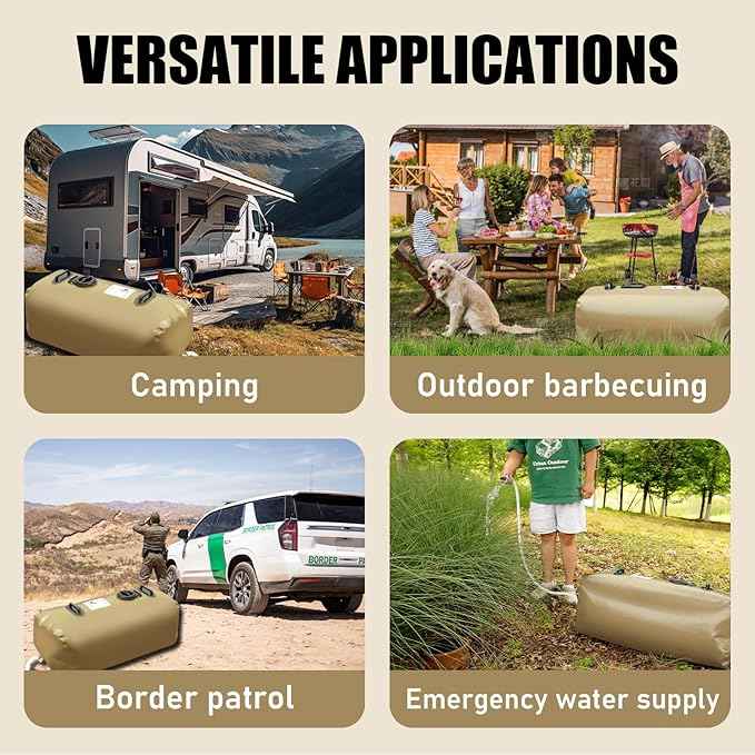 Drinking Water Storage Container,Portable Water Storage Bladder, RV Foldable Water Tank, Can Be Used for Storing Drinking Water, Camping, Traveling, Wilderness Survival Patrols, Etc.