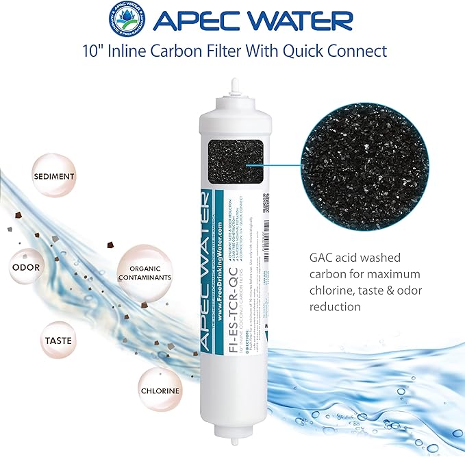 APEC Water Systems FILTER-MAX-ES75 75 GPD High Capacity Complete Replacement Filter Set For Essence Series Reverse Osmosis Water Filter System Stage 1-5