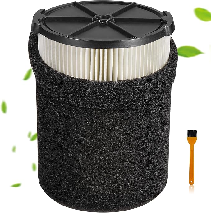 VF4000 Replacement Filter for Ridgid Shop Vacuums 5-20 Gallon, Universal VF4000 Filter Fits Rigid Wet Dry Vac/Husky Shop Vacuum Filter 6-9 Gallon with Foam Sleeves-1 Pack - AquaVibe
