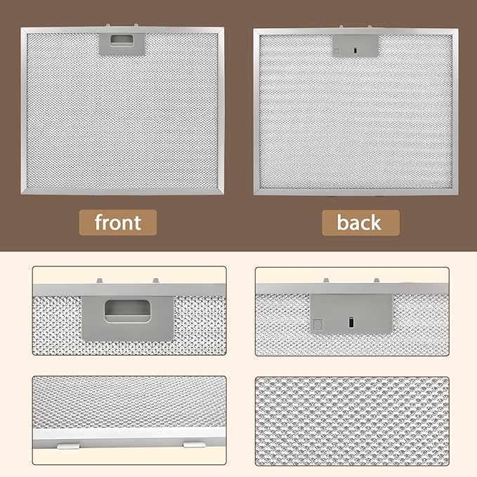 WB02X11011 Range Hood Grease Filter Compatible with GE Range Hood JV636H1SS JV636H2SS JV535H1BB JV535H1CC JV535H1WW JV535H2BB - AquaVibe