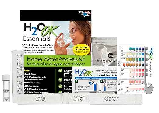 H2O OK Essentials Water Test Kit, Includes 10 Tests, Self Test for Lead, Copper, Chlorine, Nitrates, Nitrites, Iron,& More; Offers Longest Shelf Life and Most Accurate Self Testing