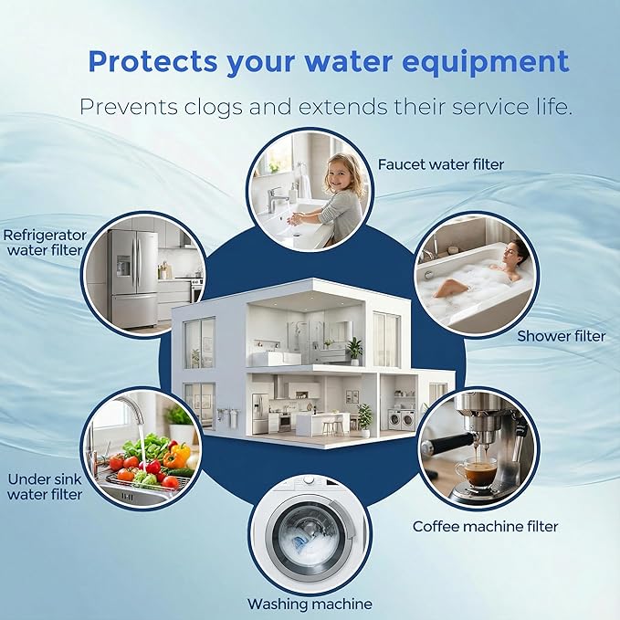 5 Micron 10" x 4.5" Whole House PP Sediment Water Filter Replacement Cartridge for Culligan WH-HD200-C,HD-950A, Aqua-Pure AP801B,AP801T,AP801-C,APWC801,APWC801-C, 2PACK