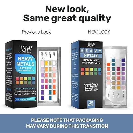 Heavy Metals Water Test Kit - Drinking Water Test Strips with eBook - Quick and Accurate Testing Kits for Drinking Water - Test Iron, Copper, Mercury, and Lead - 20 Test Strips by JNW Direct