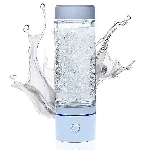 Hydrogen Water Bottle 2024 – SPE/PEM Technology Generating Up to 3000ppb Hydrogen-Rich Ionized Water for Antioxidant and Health Benefits – Environmentally Friendly PC and Glass - White