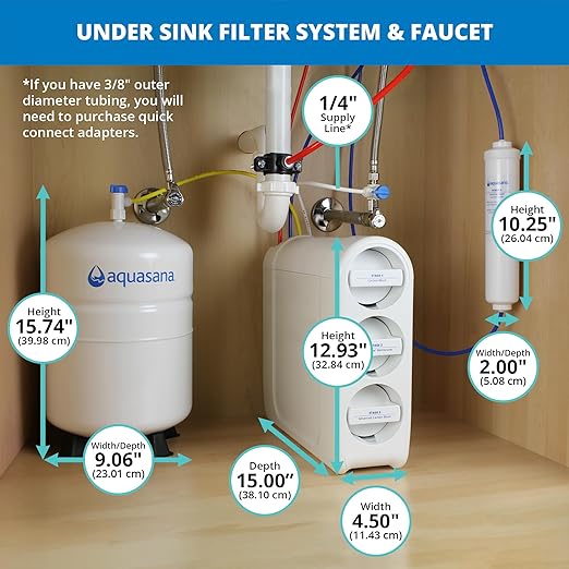 Aquasana SmartFlow® Reverse Osmosis Water Filter | RO Under Sink System | WQA certified up to 99.99% of 90 contaminants including fluoride, PFAS, arsenic, lead, and chlorine | Oil rubbed bronze faucet