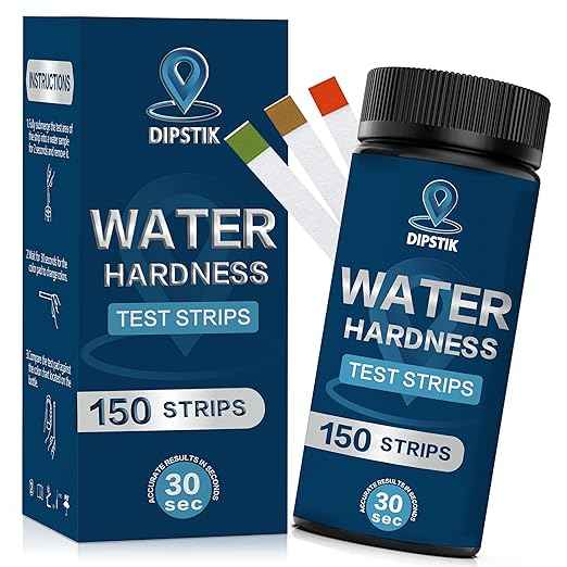 Water Hardness Test Kit-150 Strips Water Quality Testing for Drinking/Well Water, Softener,Hard, Dishwasher,Pool,Spa, 0-425 ppm