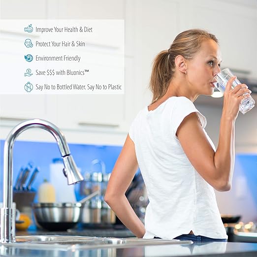 UV Water Filter Purification for Whole House Ultraviolet Light Filtration System 12 GPM 55W 110V 3/4 inch MNTP Inlet Outlet + 2 Extra Bulbs by Bluonics