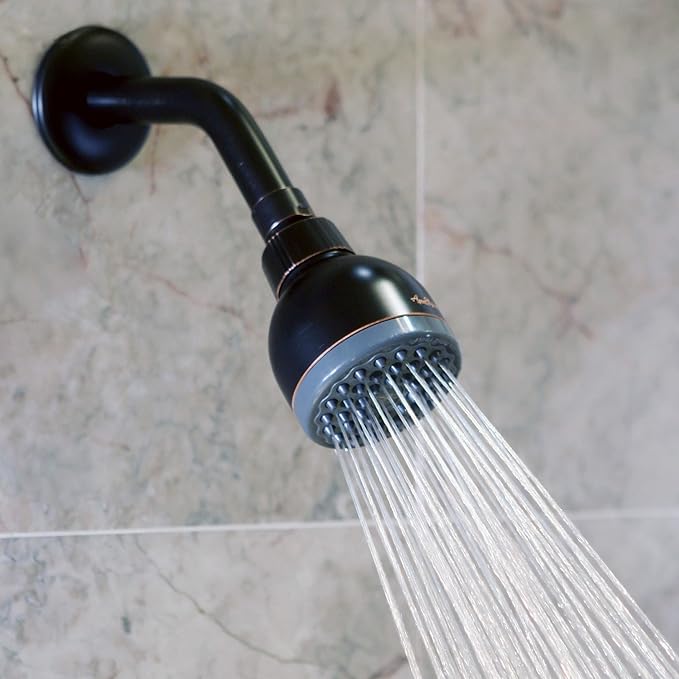 Aqua Elegante 3 Inch High Pressure Shower Head - Best Pressure Boosting, Wall Mount, Bathroom Showerhead For Low Flow Showers, 1.8 GPM - Oil-Rubbed Bronze & California Certified - AquaVibe
