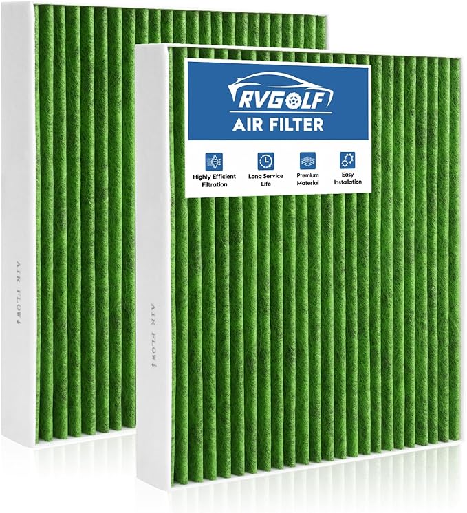 2-Pcs Cabin Air Filter Air Condition with Activated Carbon for Ford Bronco 21-26, Escape 20-26, Explorer 20-26, Maverick 22-26 Cabin Filter for Car Replace for CF12772 Automotive Accessories