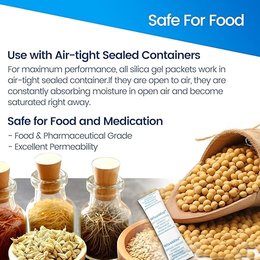3000pcs 5 Gram Food Safe Desiccant Packs, Premium Silica Gel Packets, Desiccant Moisture Absorbers for Storage
