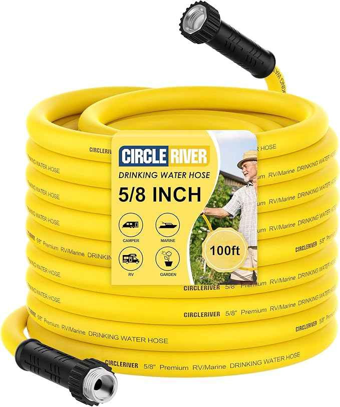 RV Drinking Water Hose 100FT with Storage Bag, 5/8
