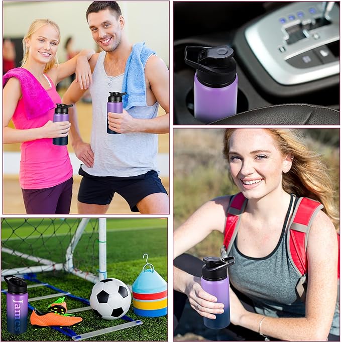 Mimorou 10 Pack Reusable Aluminum Water Bottles Bulk Multicolor Outdoor Sports Water Bottles for Travel Gym Cycling Camping, Snap Lid