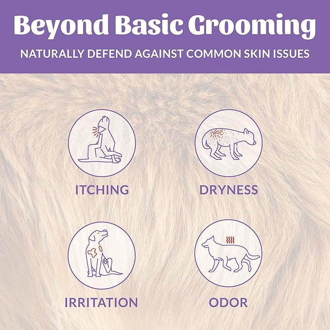 SKOUT'S HONOR Pet Probiotic Deodorizer Spray- Hydrating Daily-Use with Avocado Oil & Omega-3s, Microbiome Friendly Certified, Paraben & Sulfate-Free, 97% Natural, 8oz, Lavender, 2-Pack - AquaVibe