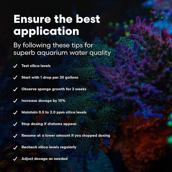 Brightwell Aquatics SpongExcel – Ionic Silica Solution for Marine Sponge & Gastropod Growth in Marine Aquariums, Boosts Water Quality, 2 L - AquaVibe