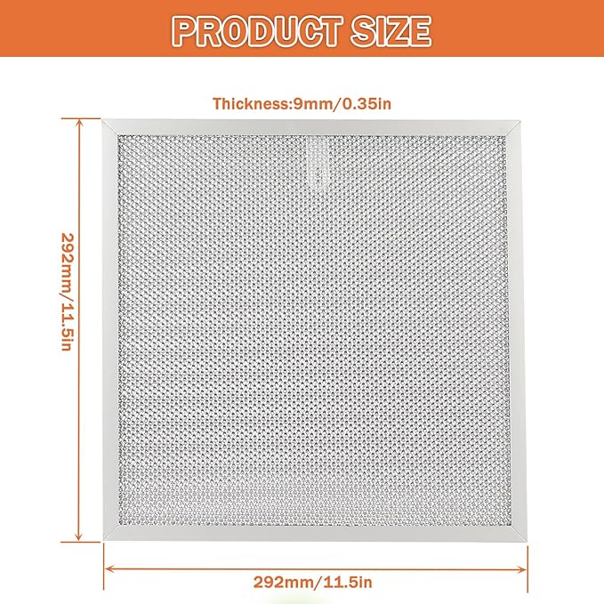 4 Pack S99010467 Range Hood Filter Replacement 5 Layer Aluminum Mesh Hood Grease Filter Fit for Broan Range Hood Filter BXT1 &Nutone AR1 series 99010467