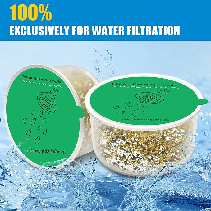 2 Pack Shower Head Filter Replacement Cartridge for Canopy – Compatible with All Canopy Handheld & Fixed Filtered Shower Heads (Model Compatible: Canopy/1.0/2.0/Plus) – Hard Water & Chlorine Reduction