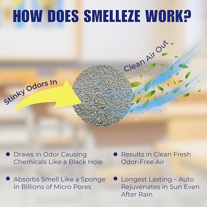 SMELLEZE 25 lb. Yard Odor Eliminator for Dogs – Long-Lasting Turf Cleaner for Pet Urine Outdoor & Poop | Safe for People, Pets, Plants & Planet | Works on Grass, Gravel, Patios & Kennels