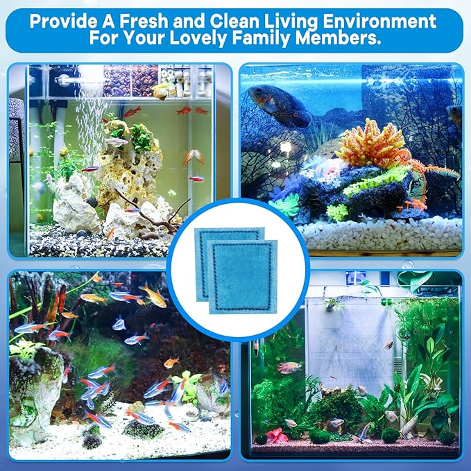 16 PCS Aquarium Filter Cartridge Compatiable with Aqua-Tech Filters (EZ-Change #3) Fish Tank Filter Cartridge Compatiable with Aqua-Tech 20-40 & 30-60 Power Filter - AquaVibe