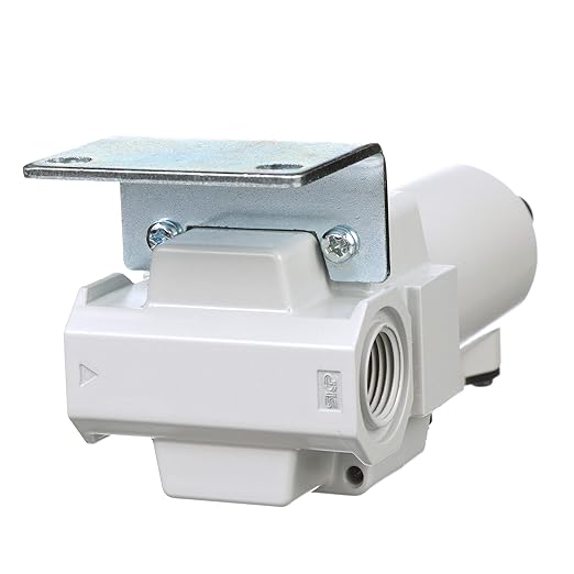PneumaticPlus SAFM300-N03BD-MEP Compressed Air Coalescing Filter, 0.1 Micron, 3/8" NPT - Metal Bowl, Auto Drain, Bracket - AquaVibe