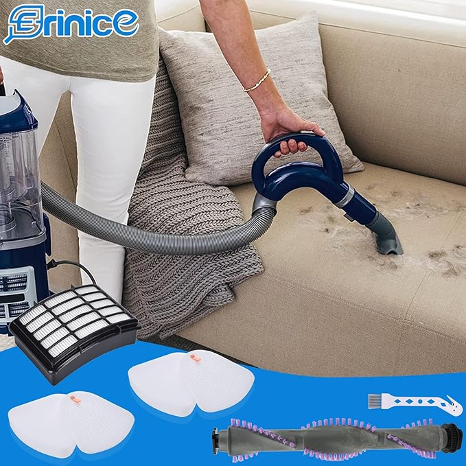 Filter Brush Roller Kit for Shark Navigator Lift Away Vacuum NV350 NV351 NV352 NV355 NV356 NV356E NV357 NV358 NV360 UV440 Replacement Parts, 1 HEPA Filter + 2 Foam & Felt Filter + Brush Roller - AquaVibe